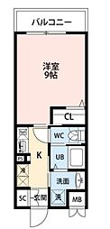 東京メトロ丸ノ内線 池袋駅 徒歩3分の賃貸マンション 5階1Kの間取り