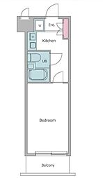 西武池袋線 江古田駅 徒歩9分の賃貸マンション 1階1Kの間取り