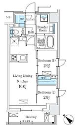 Urban Breeze 巣鴨 2LDKの間取図画像