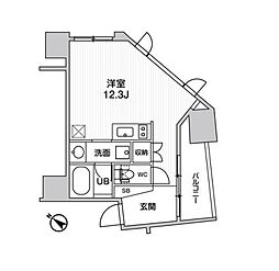nidoSUGAMO ワンルームの間取図画像