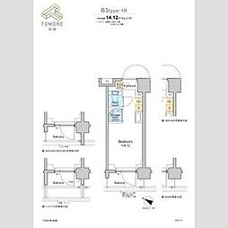 TOMORE田端 ワンルームの間取図画像