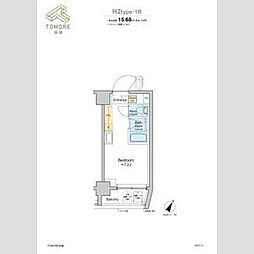 TOMORE田端 ワンルームの間取図画像