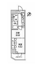 ARKMARK巣鴨Sta. 2Kの間取図画像