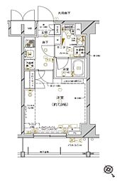 ステージグランデ尾久 1Kの間取図画像