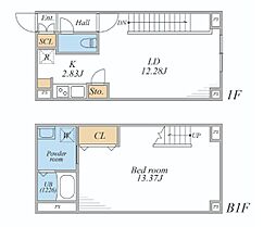LEGALAND文京千石 1LDKの間取図画像
