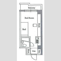 アレックス日乃本 ワンルームの間取図画像