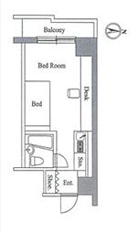 アレックス日乃本 ワンルームの間取図画像