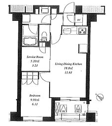 フレンシア田端南 1SLDKの間取図画像