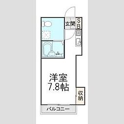 山口ビル ワンルームの間取図画像