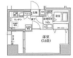 アイルプレミアム千駄木 1Kの間取図画像