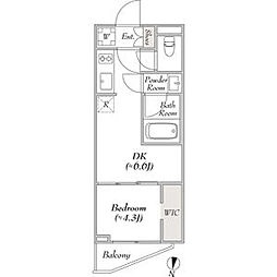 LUMIECHONCHOEAST 1DKの間取図画像