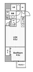 URBANFLATSIkebukuroPremium 1LDKの間取図画像