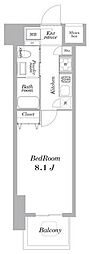lighthouse大塚 1Kの間取図画像