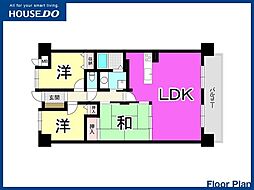 コーポランド浅川 3LDKの間取図画像