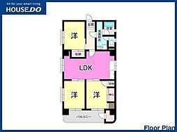 ビバライフ鷹の巣 3LDKの間取図画像