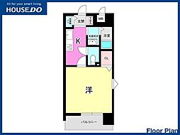 ラ・レジダンス・ド・サントゥール 1Kの間取図画像