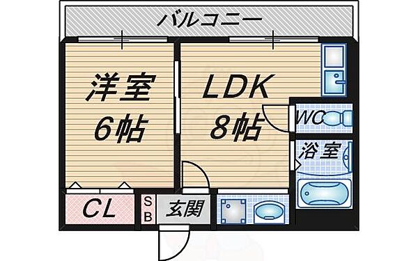 メゾン服部 ｜大阪府豊中市服部本町１丁目(賃貸マンション1LDK・1階・28.60㎡)の写真 その2