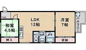 矢部ビル岡町コーポ  ｜ 大阪府豊中市岡町南１丁目（賃貸マンション2LDK・5階・45.00㎡） その2