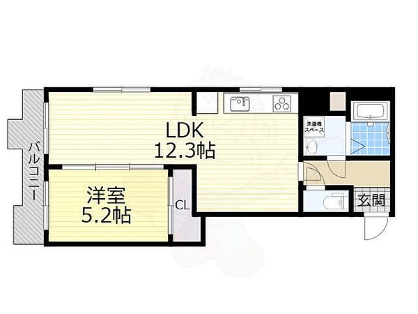 大阪府豊中市岡上の町２丁目(賃貸マンション1LDK・4階・43.96㎡)の写真 その2