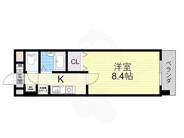 フロン・ツオーネ ｜大阪府豊中市曽根西町３丁目(賃貸マンション1K・2階・25.37㎡)の写真 その2