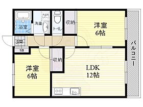 大阪府豊中市箕輪２丁目（賃貸マンション2LDK・3階・55.00㎡） その2