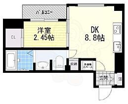 大阪府豊中市上新田４丁目（賃貸マンション1LDK・2階・26.74㎡） その2