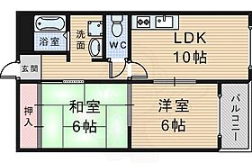 大阪府豊中市上野西２丁目（賃貸マンション2LDK・3階・53.00㎡） その2