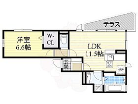 ディー・マルス  ｜ 大阪府豊中市大黒町２丁目8番5号（賃貸アパート1LDK・1階・43.60㎡） その2