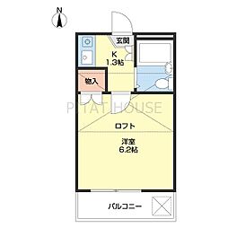 和歌山Ｐａｒｔ1マンション 1階1Kの間取り