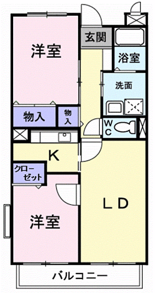 サンライズ三崎 305｜和歌山県和歌山市加納(賃貸マンション2LDK・3階・55.71㎡)の写真 その2