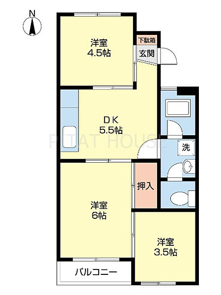メゾンクルール 102｜和歌山県和歌山市有本(賃貸マンション3DK・1階・43.00㎡)の写真 その2