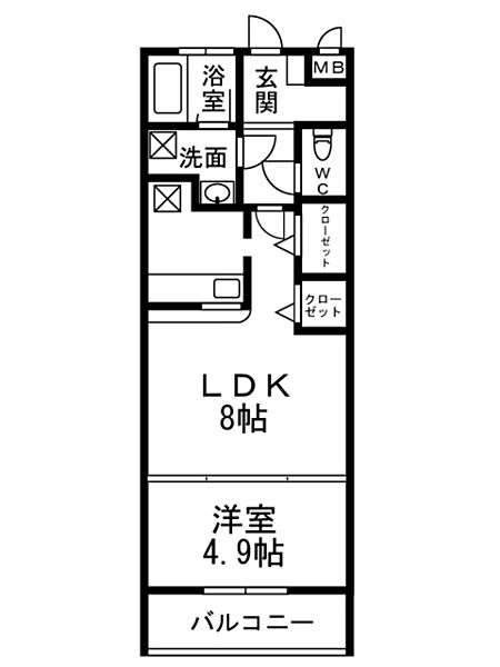 ロックブリッジ 213｜和歌山県和歌山市新在家(賃貸アパート1LDK・2階・31.50㎡)の写真 その2