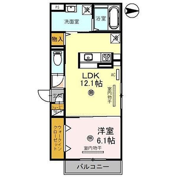 D-room repos 303｜和歌山県和歌山市三葛(賃貸アパート1LDK・3階・46.28㎡)の写真 その2