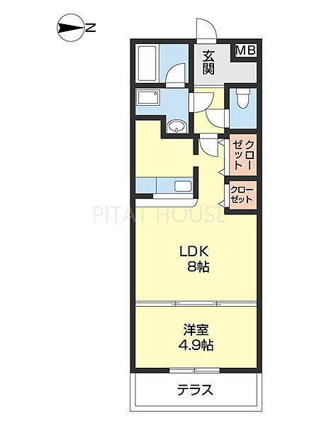 ロックブリッジ 211｜和歌山県和歌山市新在家(賃貸アパート1LDK・2階・31.50㎡)の写真 その2