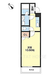 フジパレス手平 1階1Kの間取り
