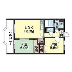 メゾン・ブリランツ 2LDKの間取図画像
