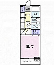 サンハイツ　フルール 1階1Kの間取り