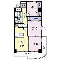 アズゥール 3LDKの間取図画像
