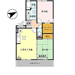ファースト西浜 2LDKの間取図画像