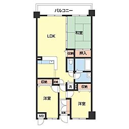 メゾン黒田 3LDKの間取図画像