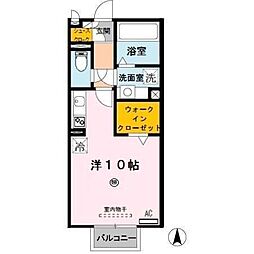 エスポワールA・T ワンルームの間取図画像