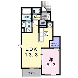 シテリナ 1LDKの間取図画像