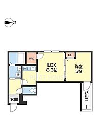 フジパレス和歌山駅南1番館 1LDKの間取図画像