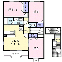 シェーネ2 3LDKの間取図画像