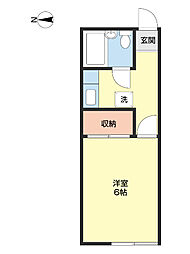 コーポニューおおた 1Kの間取図画像