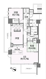 ネクサス薬院 3LDKの間取図画像