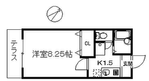 アーバン高宮 ｜福岡県福岡市南区大楠3丁目(賃貸アパート1R・1階・24.63㎡)の写真 その2