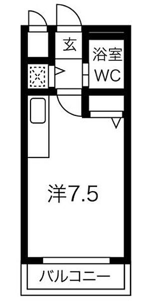 サンコーレ大宮 ｜福岡県福岡市中央区大宮1丁目(賃貸マンション1R・3階・21.12㎡)の写真 その2