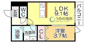 Premiage久留米学園通 302 ｜ 福岡県久留米市津福今町（賃貸アパート1LDK・3階・33.63㎡） その2