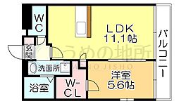 ソフィア21合川 1LDKの間取図画像